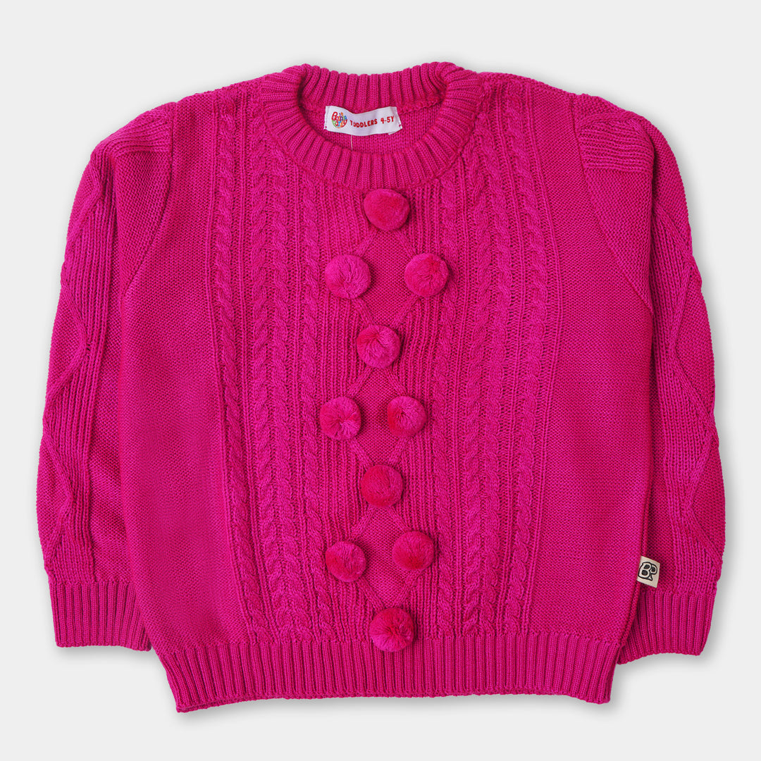 Girls Sweater BP35-22 - Dark Pink