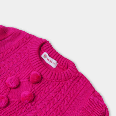 Girls Sweater BP35-22 - Dark Pink