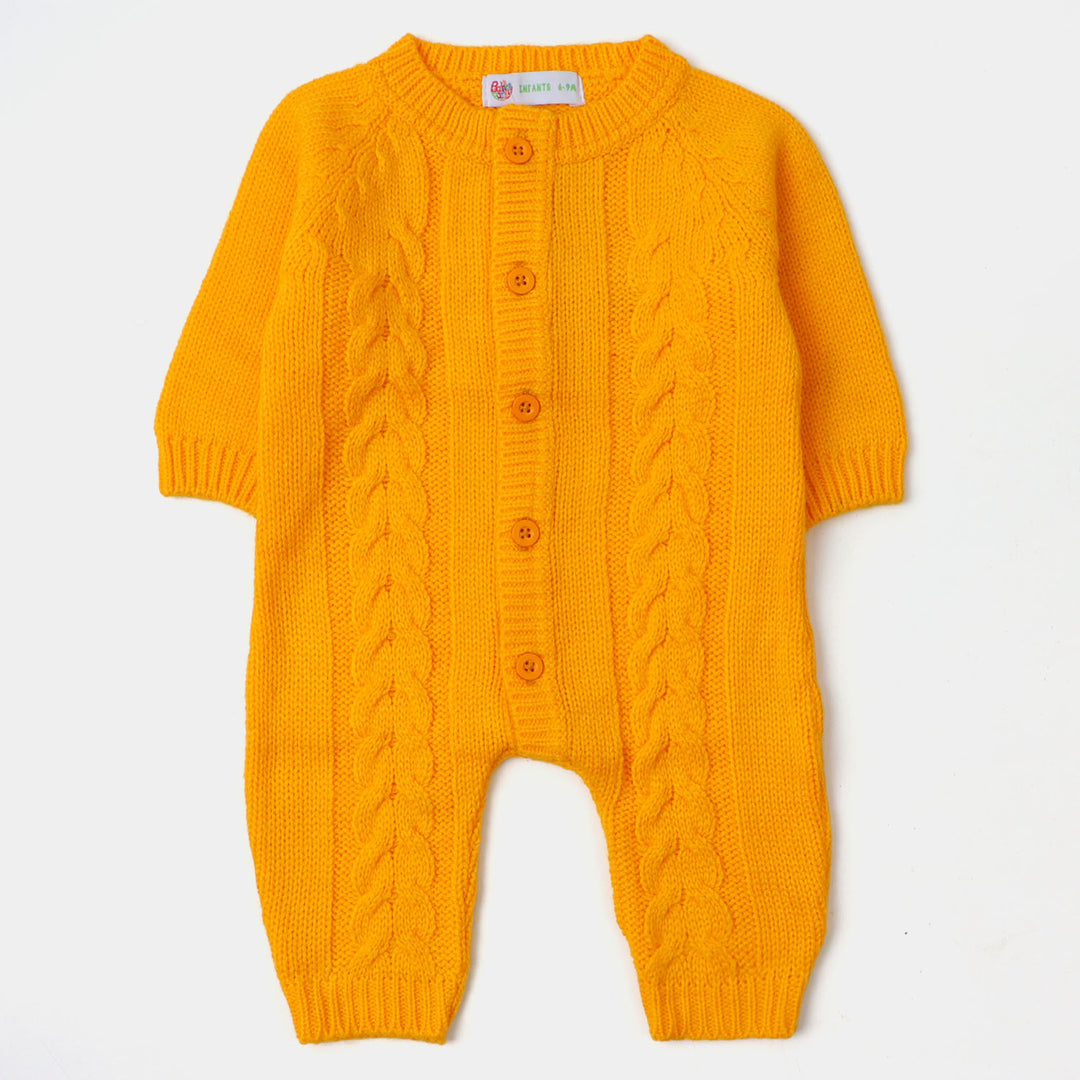 infant Girls Winter Romper - Saffron