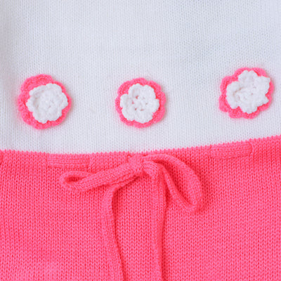 Infant Girls Winter Romper - Pink/White