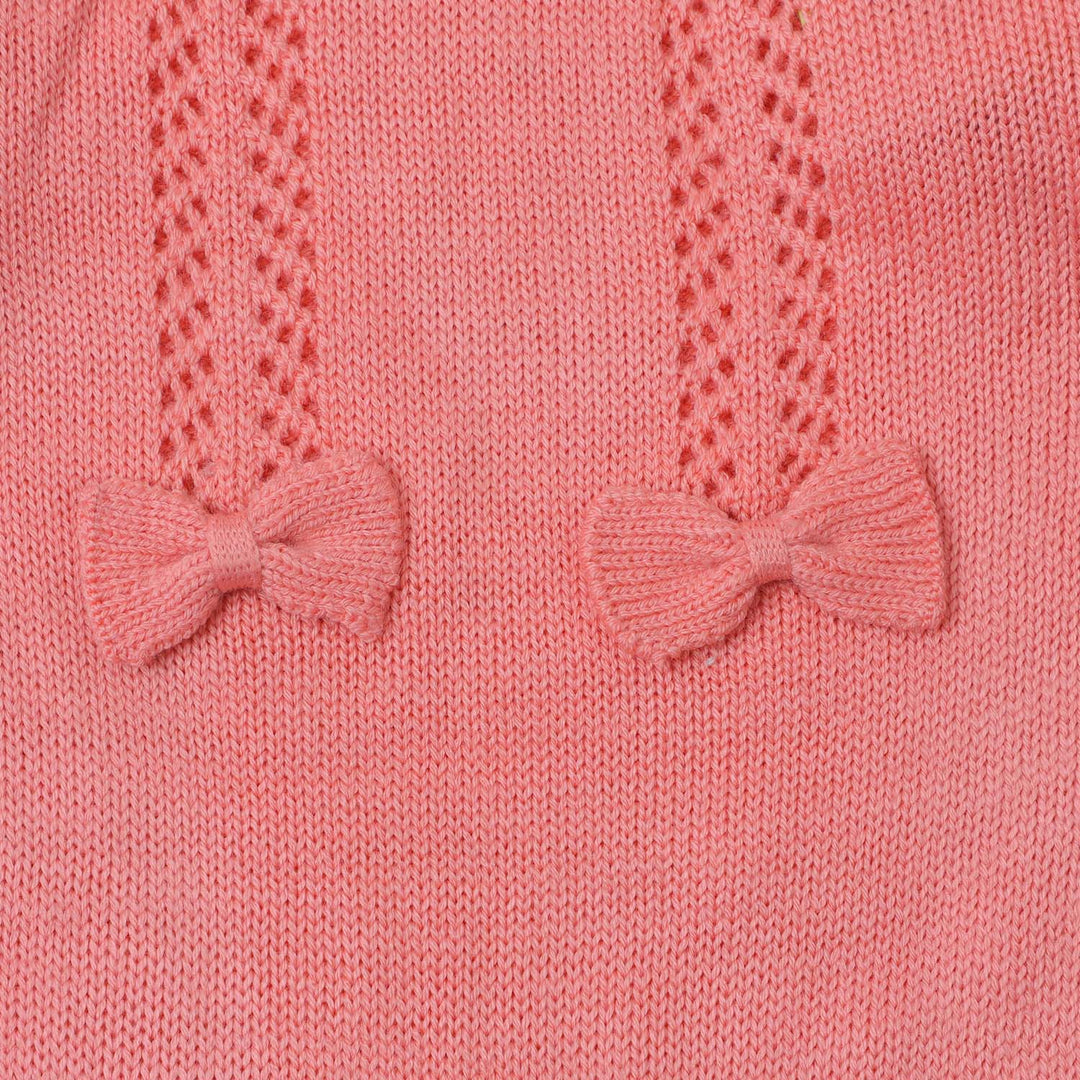 infant Girls Winter Romper - Peach