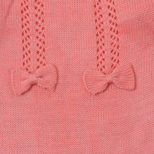 infant Girls Winter Romper - Peach