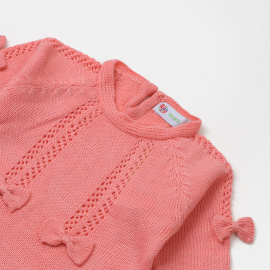 infant Girls Winter Romper - Peach