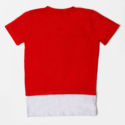 Girls T-Shirt H/S Applique - C.tomato