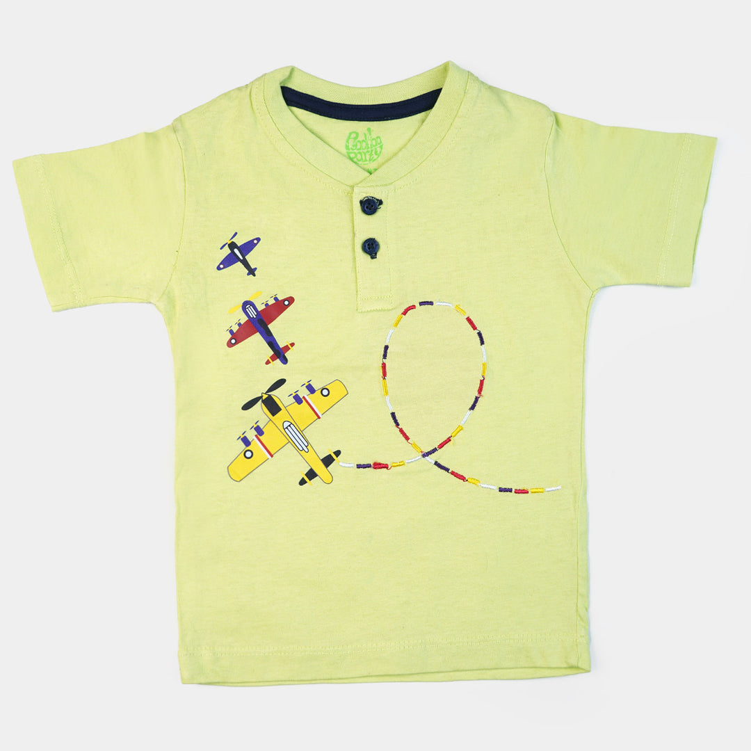 Infant Boys Cotton T-Shirt Fly - Green