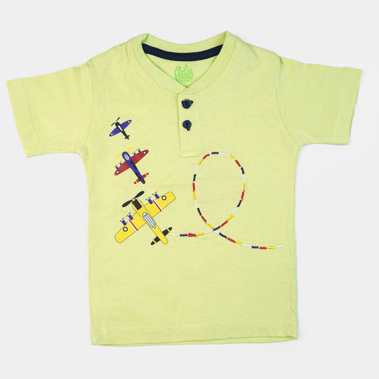 Infant Boys Cotton T-Shirt Fly - Green