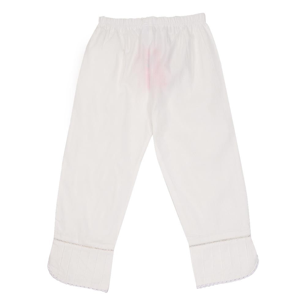 Girls Trouser Cotton-White For Teens