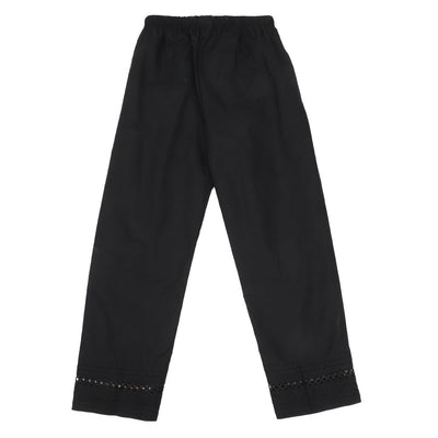 Teens Girls Cotton Trouser Laced | BLACK