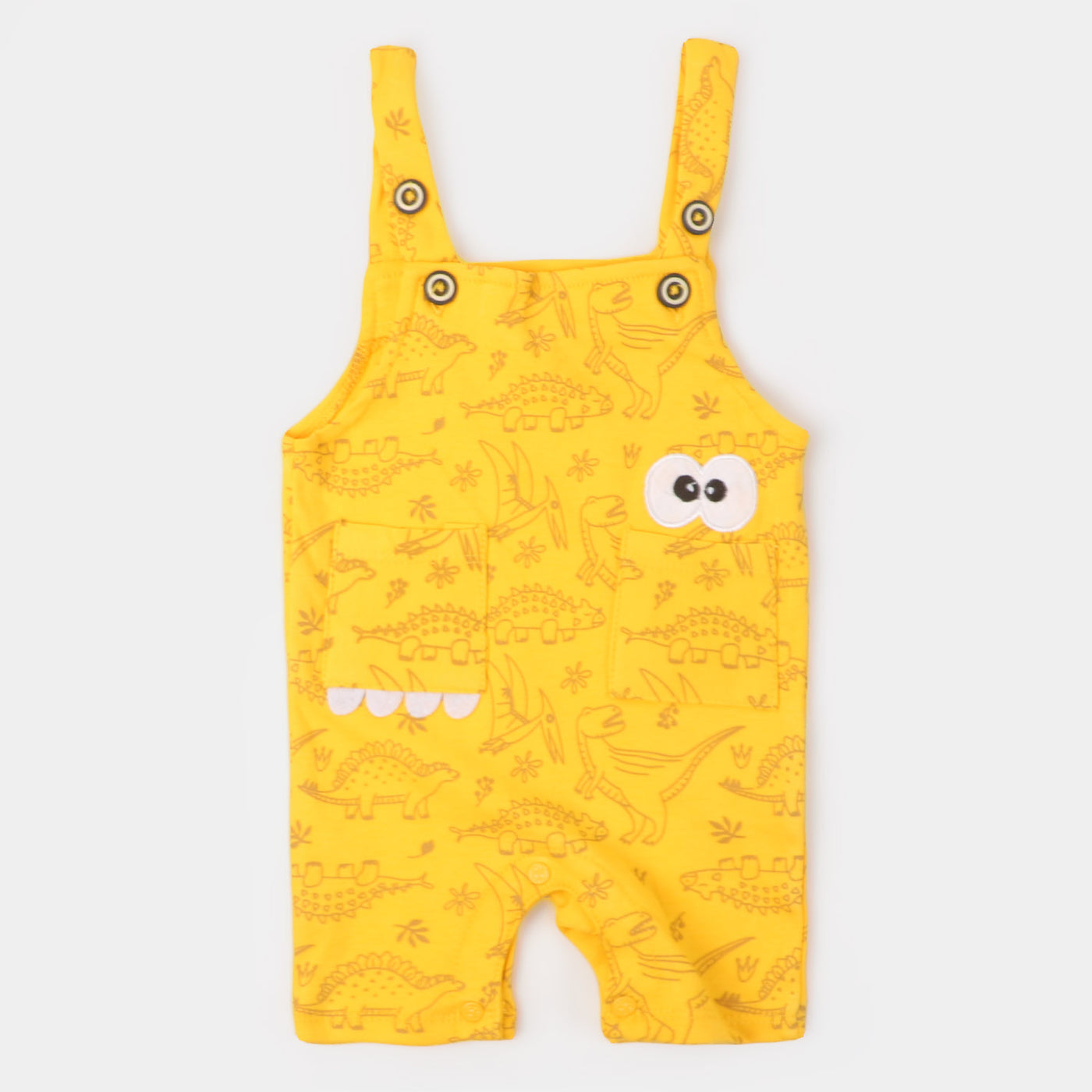 2 PCs Infant Boys Knitted Romper Dinosaur | Yellow