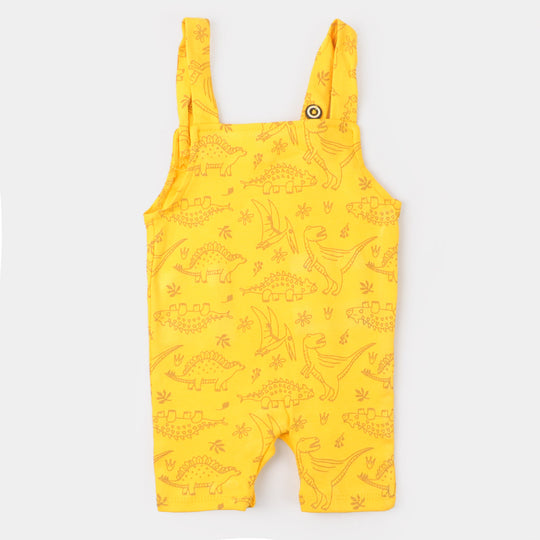 2 PCs Infant Boys Knitted Romper Dinosaur | Yellow