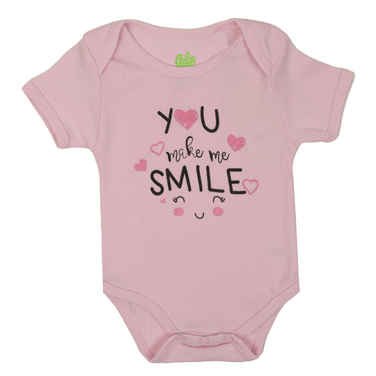 Infant Romper Unisex Make Me Smile - Light Purple