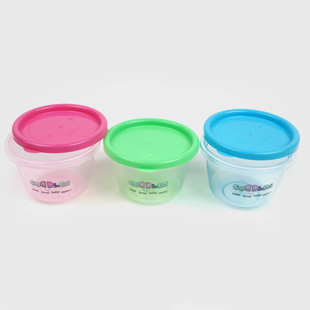 Safe Storage Cups Small Pack Of 3Pcs 133ml - MULTI