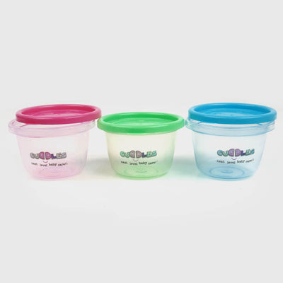 Safe Storage Cups Small Pack Of 3Pcs 133ml - MULTI