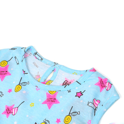 Girls Frock Printed Candy  - Printed