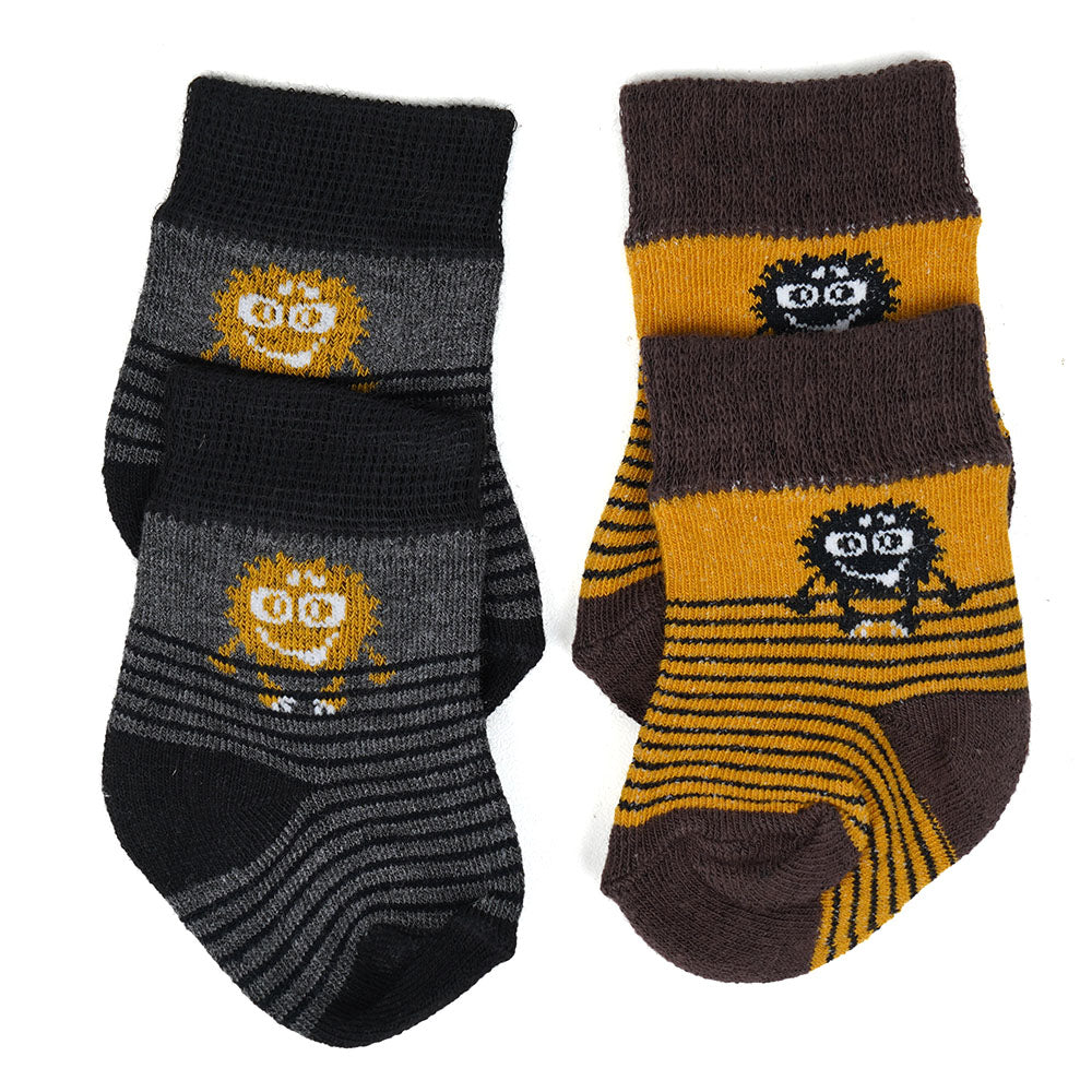 Infant Boys Socks Pair Of 2 Monster