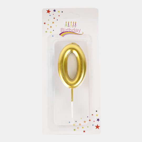 Birthday Cake Candle Numeric "0"