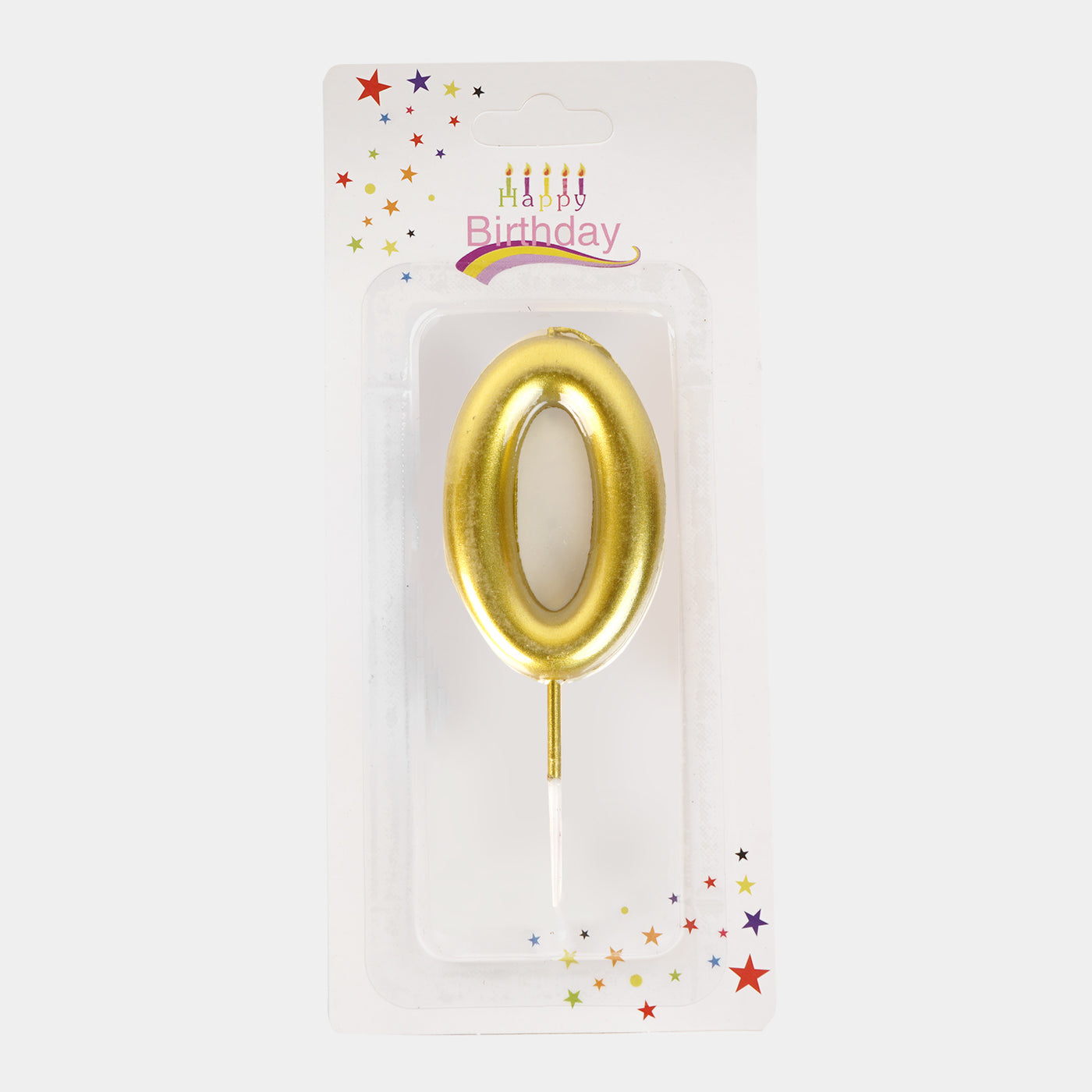 Birthday Cake Candle Numeric "0"