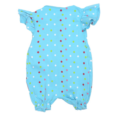 Infant Girls Knitted Romper - Blue