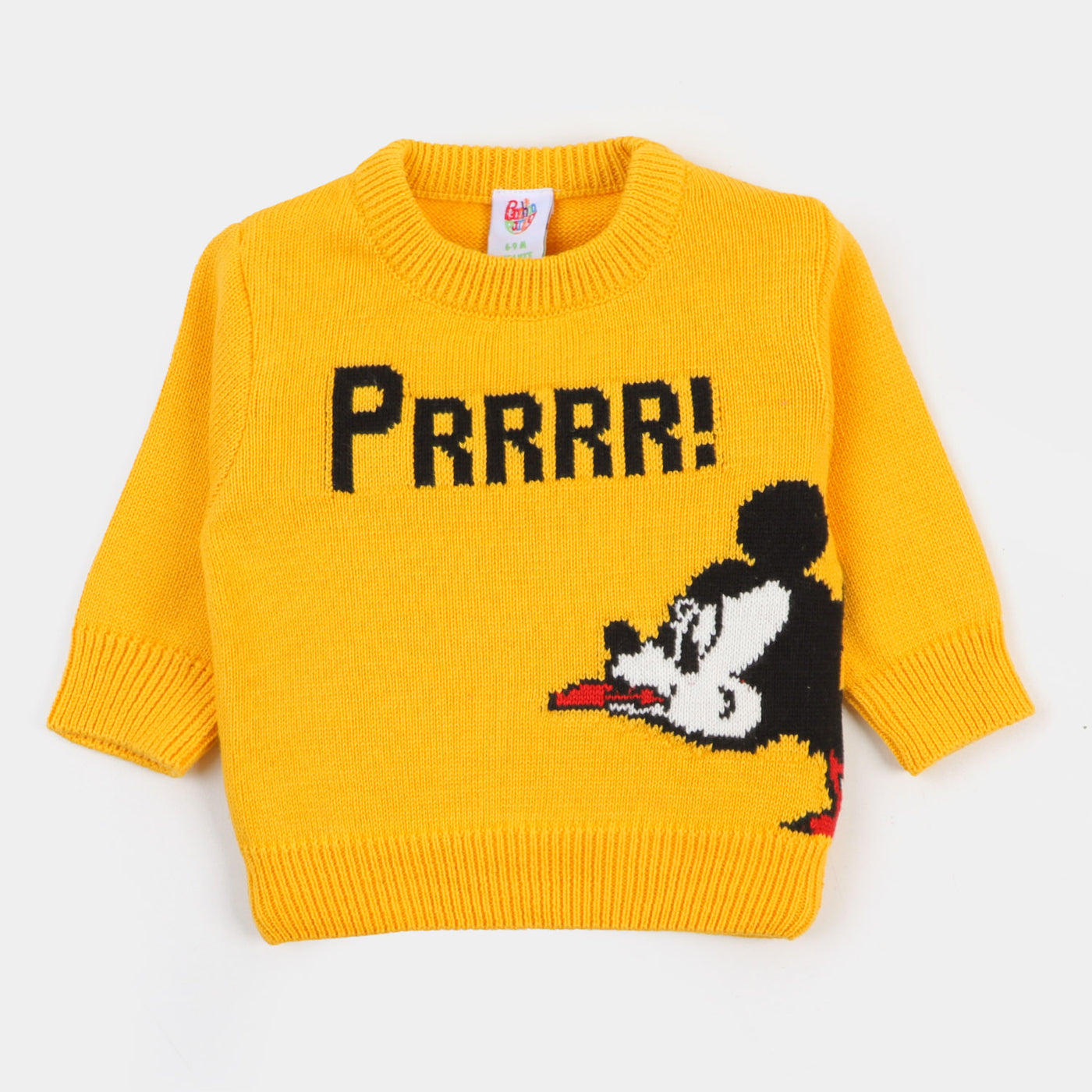 Infant Boys Sweater Character-Yellow