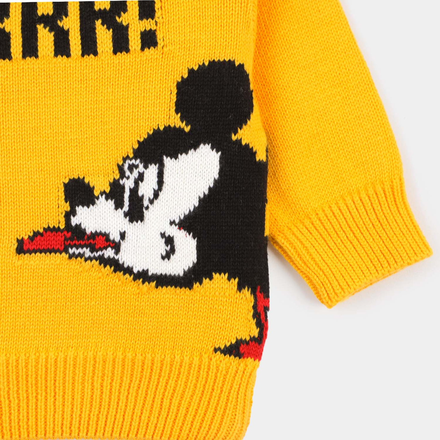 Infant Boys Sweater Character-Yellow