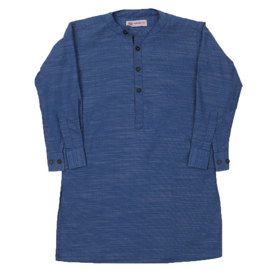 Boys Kurta Moon Neck-Blue