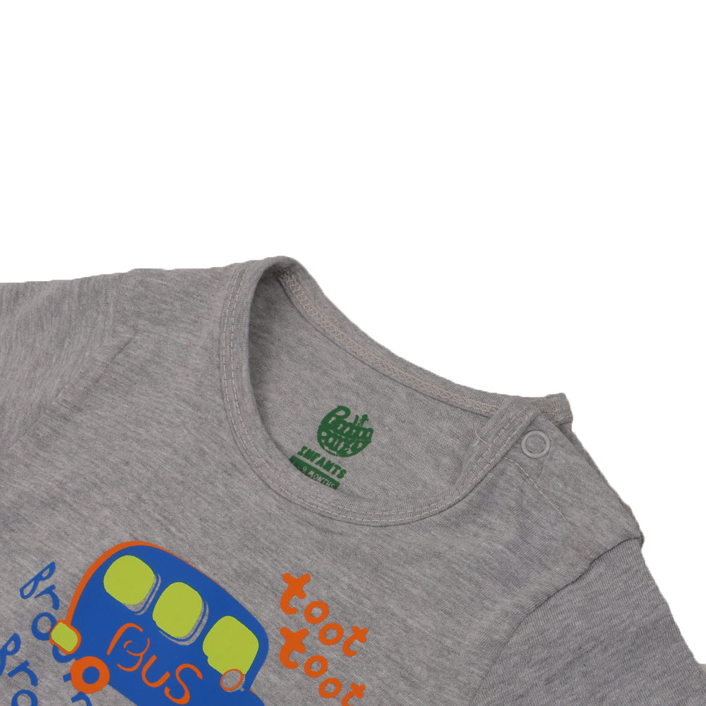 Infant Boys Knitted Suit Bus - H grey
