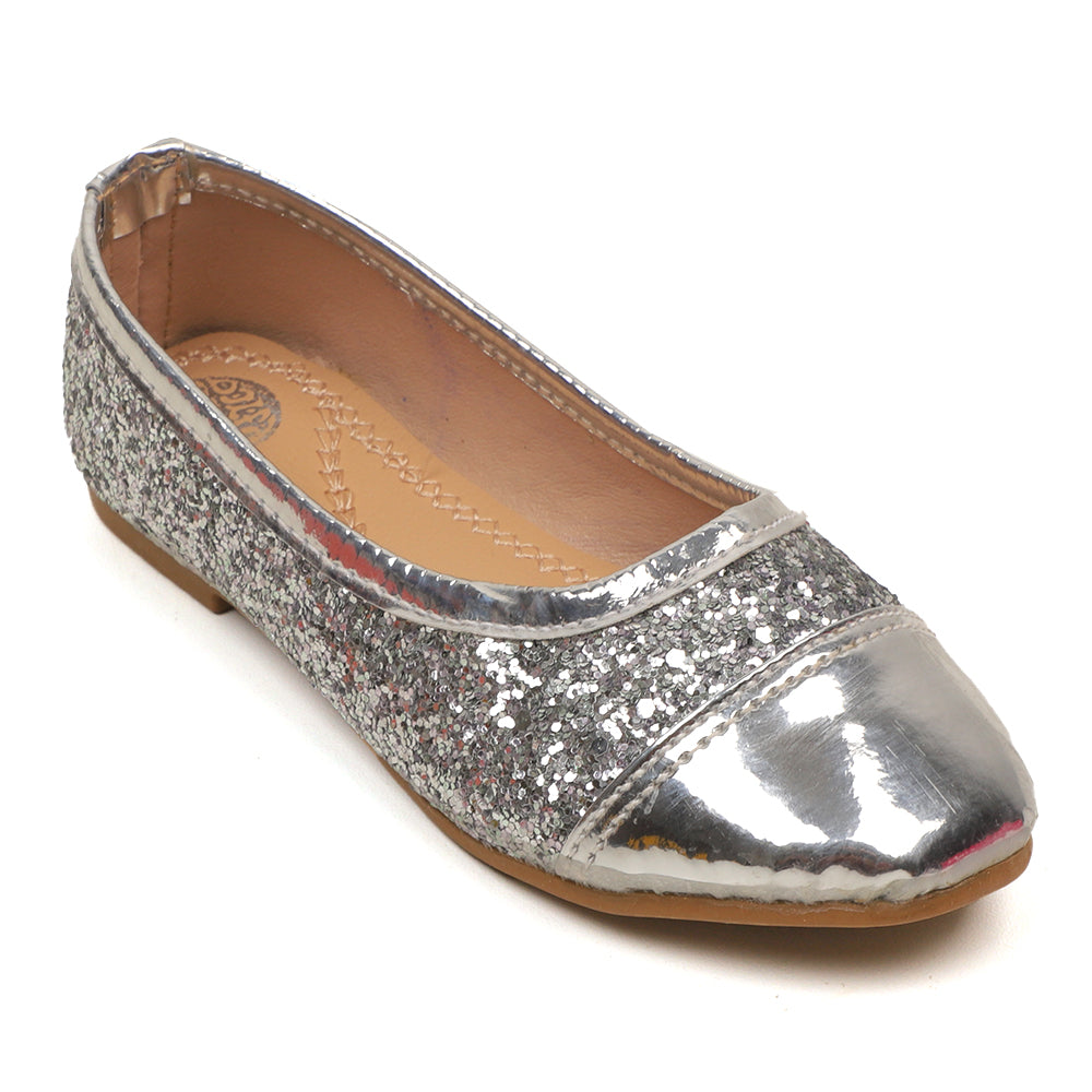 Girls Pumps 640-16-SILVER