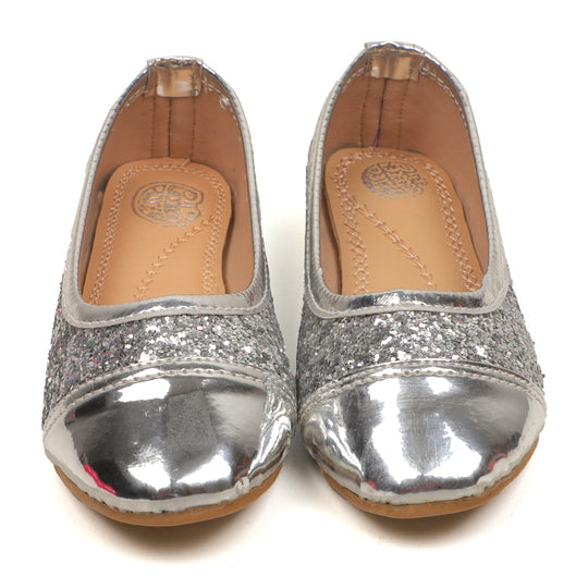 Girls Pumps 640-16-SILVER