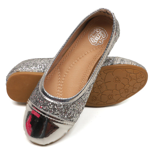 Girls Pumps 640-16-SILVER