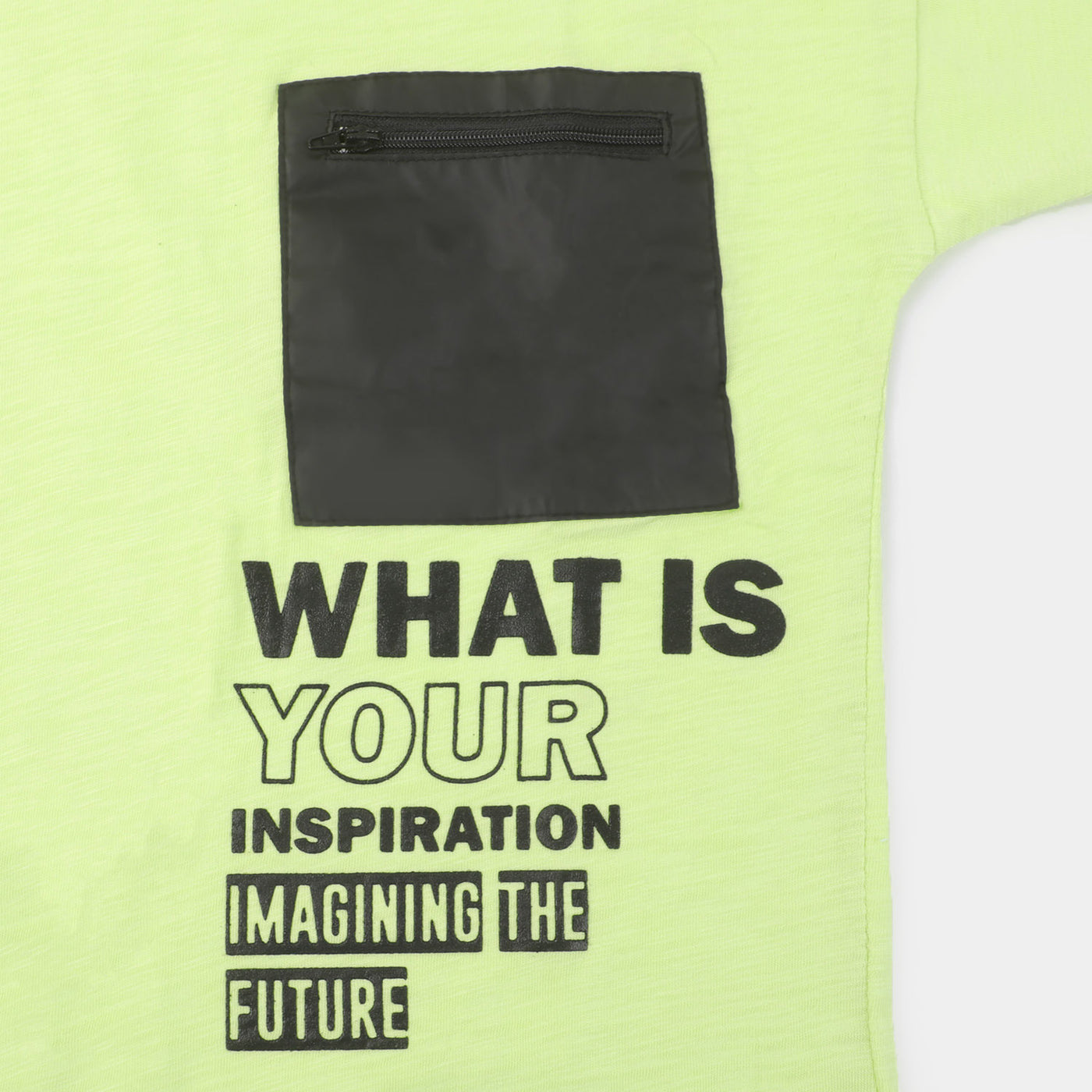 Boys Cotton T-Shirt Inspiration - Lime Green