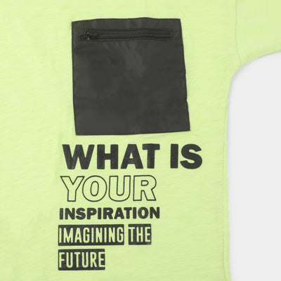 Boys Cotton T-Shirt Inspiration - Lime Green