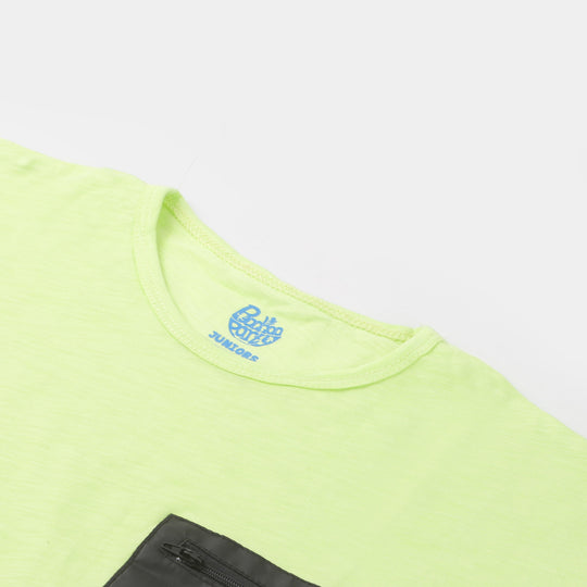 Boys Cotton T-Shirt Inspiration - Lime Green