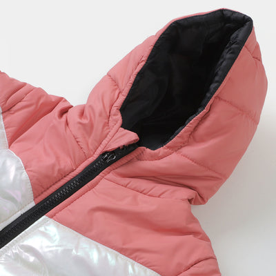 Girls Hooded Puffer Jacket -Mix