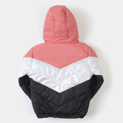 Girls Hooded Puffer Jacket -Mix