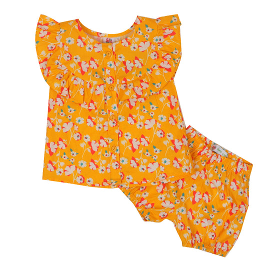 Infant Girls 2Pc Suit F4 Flower - Citrus