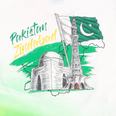 Kids T-Shirt Unisex Pakistan Zindabad - B. White