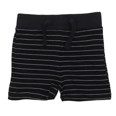 Infant Boys Knitted Short Striper - Black Strip