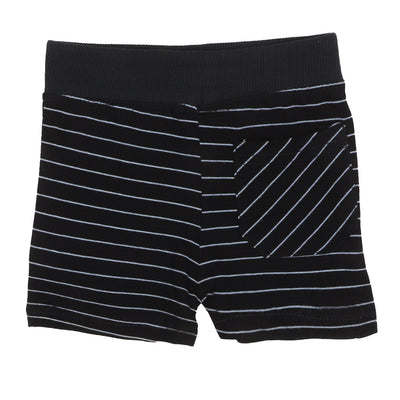 Infant Boys Knitted Short Striper - Black Strip