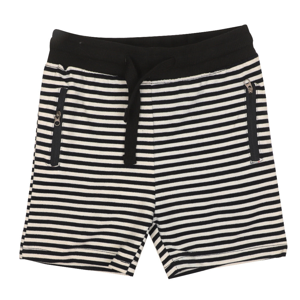 Boys Cotton Short - Black Stripe