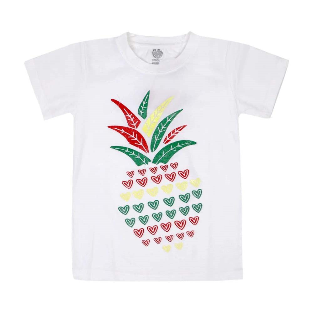 Infant Girls T-Shirt Pineapple - White
