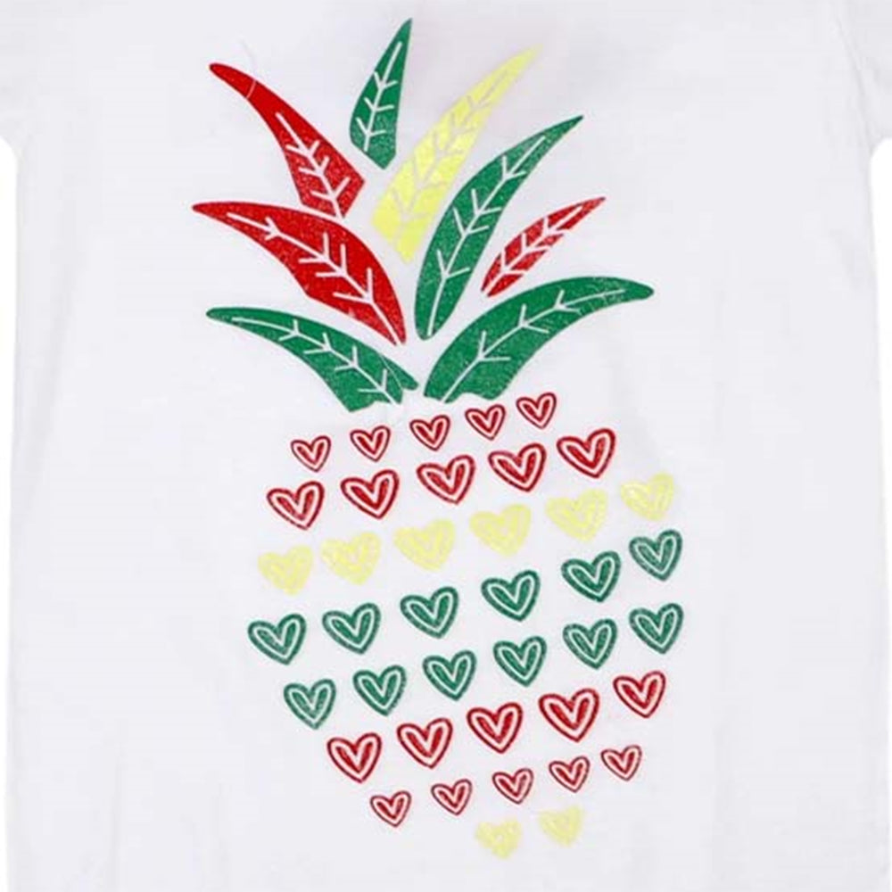 Infant Girls T-Shirt Pineapple - White