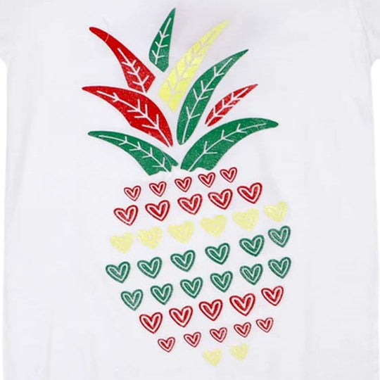 Infant Girls T-Shirt Pineapple - White