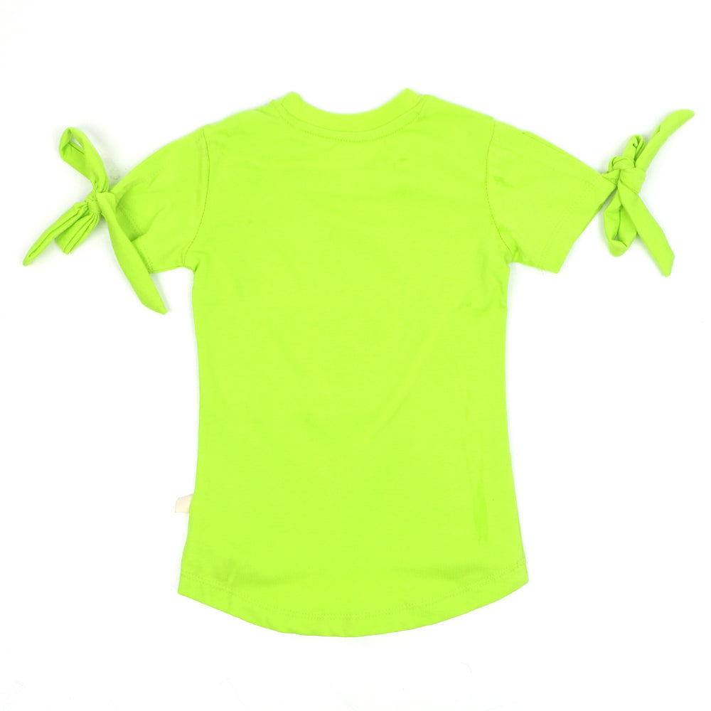 Infants Girls T-Shirt Cat Star E-C - Acid Lime