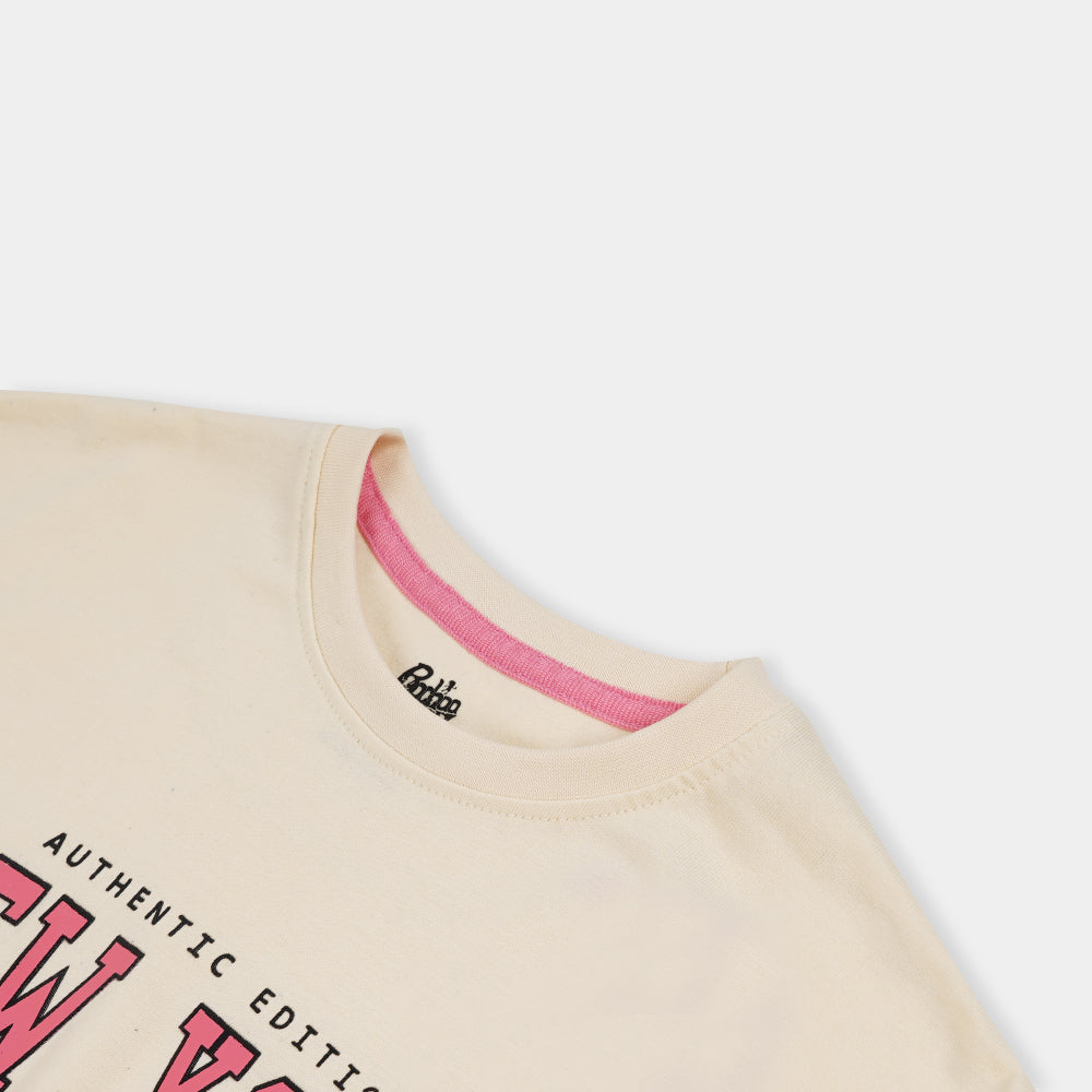 Girls T-Shirt New York -Off White