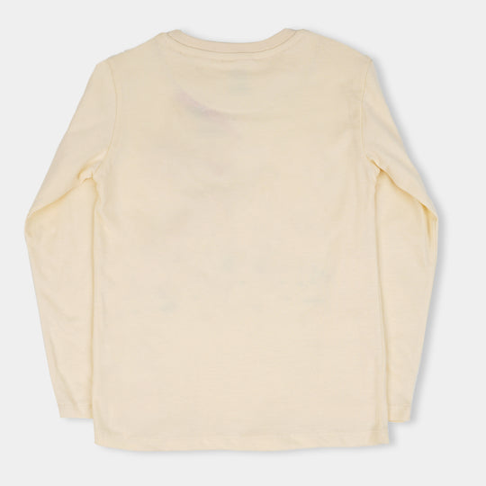 Girls T-Shirt Love - Light Cream