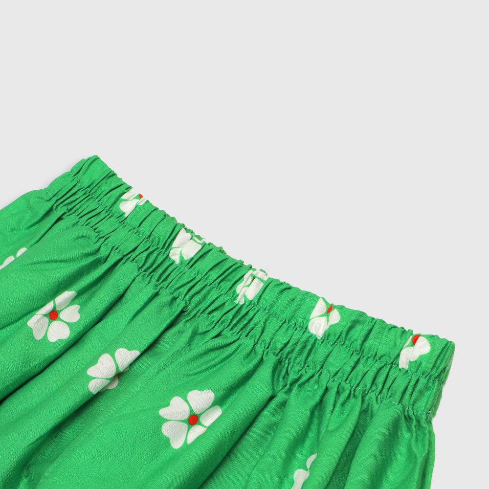 Girls Independence Long Skirt Dil Dil Pakistan - Green