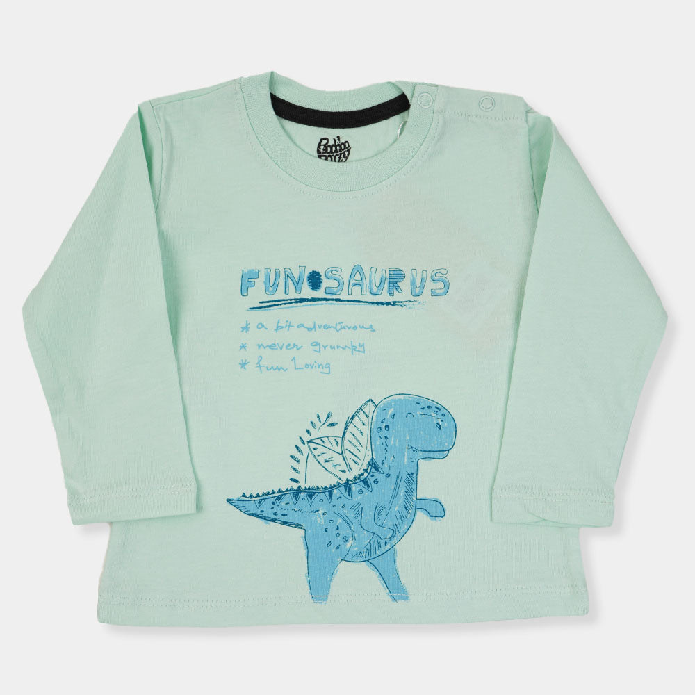 Infant Boys T-Shirt Funosaurus - Hushed Green