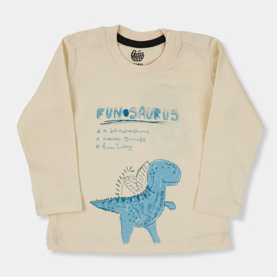 Infant Boys T-Shirt Funosaurus -Cream