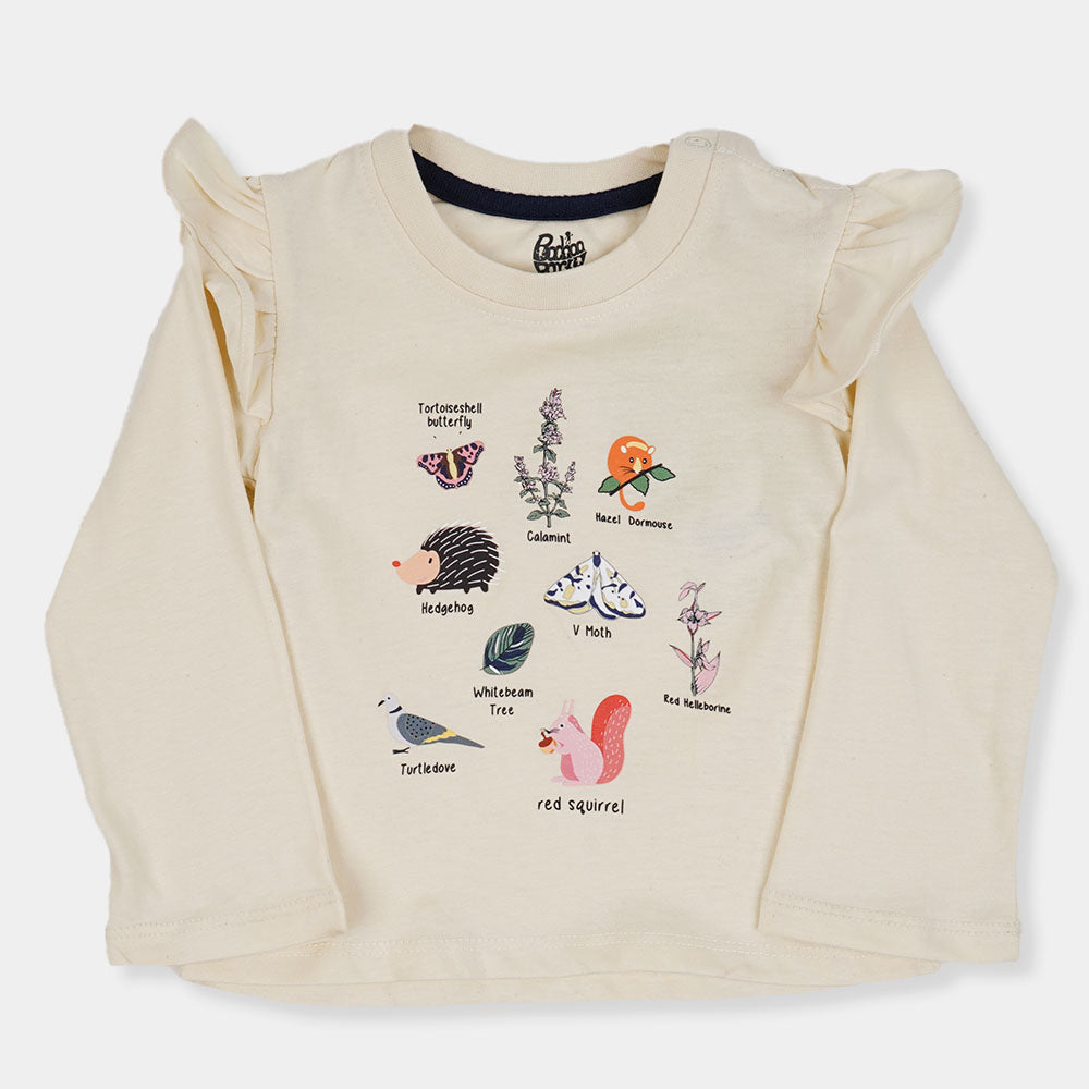 Infant Girls T-Shirt Nature - Light Cream