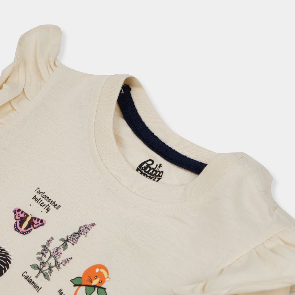 Infant Girls T-Shirt Nature - Light Cream